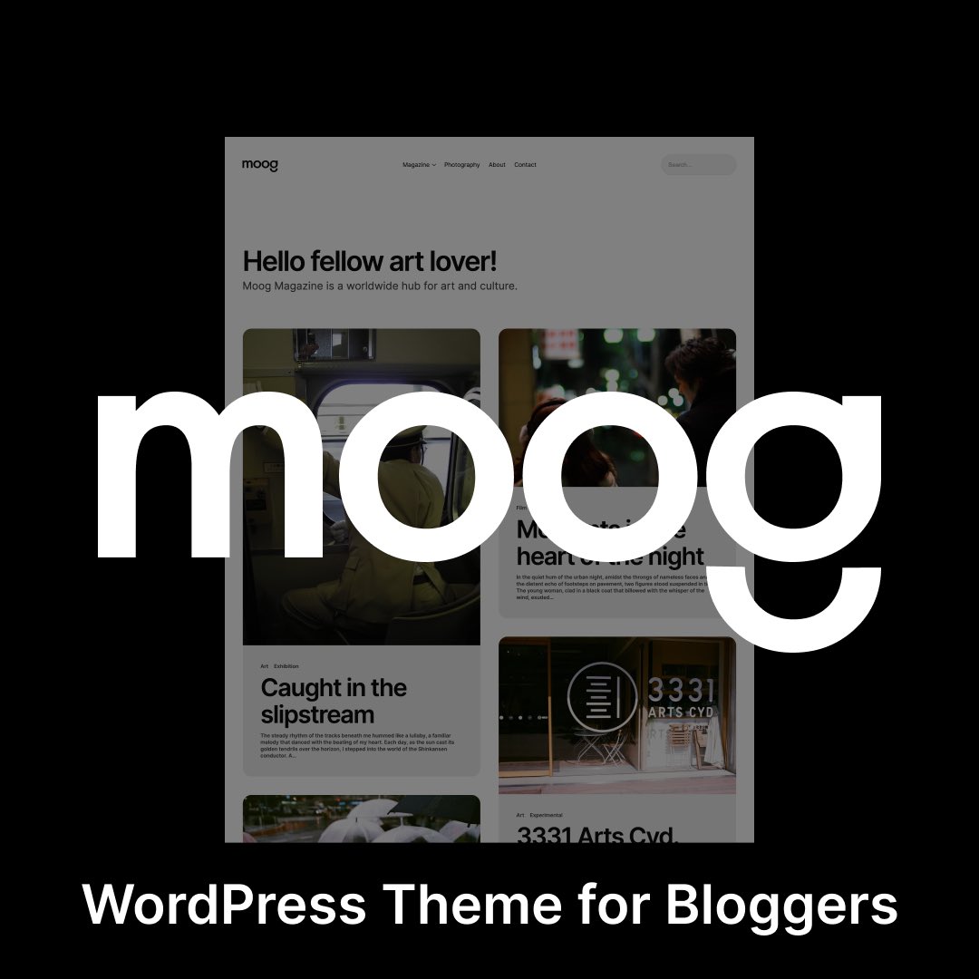 Introducing the Moog Theme: A User-Friendly and Customizable WordPress Theme